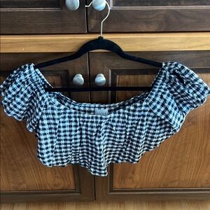 Black and White Bandeau Women's Top